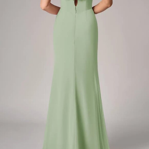 Azazie Callie Dusty Sage Dress - Picture 7 of 15